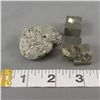Image 4 : Set of 3 Pyrite Crystals - Peru