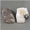Image 1 : Smoky Quartz Point & Black Tourmaline In Quartz Crystal - Manitoba
