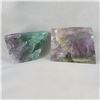 Image 4 : Set of 2 Rainbow Fluorite Slices - Mexico