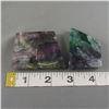 Image 5 : Set of 2 Rainbow Fluorite Slices - Mexico