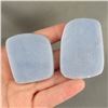 Image 1 : Set of 2 Polished Angelite Slices - Peru