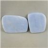 Image 2 : Set of 2 Polished Angelite Slices - Peru