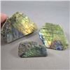 Image 1 : Lot of 3 Flashy Labradorite Stones - Madagascar