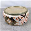 Image 6 : Antique Imari Ceramic Serving Bowl 9" with Silver Plated Utensils
