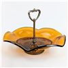 Image 1 : Vintage Amber Glass Serving Dish