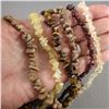 Image 1 : Set of 6 Gemstone Chip Bead Strands - Citrine, Garnet, Tiger Eye, Picture Jasper