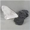 Image 1 : 2 Raw Shungite & Raw Clear Quartz Cluster