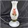 Image 1 : Vintage Milk Glass Hurricane Table Lamp