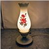 Image 2 : Vintage Milk Glass Hurricane Table Lamp