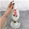 Image 3 : Vintage Milk Glass Hurricane Table Lamp