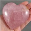 Image 1 : Large Rose Quartz Polished Heart - Brazil