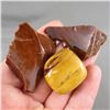 Image 1 : Set of 2 Raw Mahogany Obsidian Crystals & Mookaite Jasper Crystal