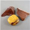 Image 2 : Set of 2 Raw Mahogany Obsidian Crystals & Mookaite Jasper Crystal