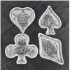 Image 1 : Set of 4 Vintage Indiana Glass Card Suit Glass Dishes