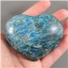 Image 1 : Blue Apatite Polished Heart - Brazil