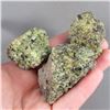 Image 1 : Set of 3 Peridot Crystal Geodes - Arizona