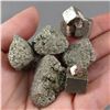 Image 1 : Set of 6 Raw Pyrite Crystal Specimens - Spain