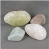 Image 2 : Set of 4 Crystals - Sulfur, Amazonite, Quartz & Black Tourmaline In Quartz