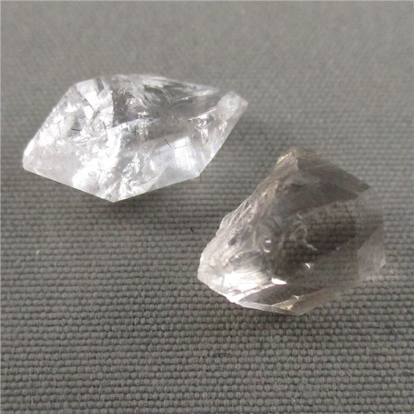 Set of 2 Herkimer Diamonds with Gem Jars - USA