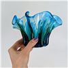 Image 2 : Set of 2 Vintage Blue Glass Bowls
