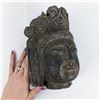 Image 2 : Solid Stone Buddha Head Statue 8" Tall