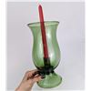 Image 2 : Vintage Hand Blown Glass Candle Holder 9.5" Tall