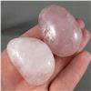 Image 1 : Set of 2 Polished Rose Quartz Crystals - Brazil