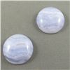 Image 1 : Set of 2 Blue Lace Agate Cabochons - Nambia