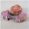 Image 2 : Set of 2 Raw Purpurite Crystals & 1 Raw Red Quartz Crystal
