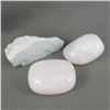 Image 3 : Set of 2 Pink Calcite Crystals & 1 Larimar Slice