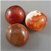 Image 1 : Set of 3 Polished Carnelian Gallet Stones - Madagascar