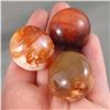 Image 2 : Set of 3 Polished Carnelian Gallet Stones - Madagascar