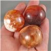 Image 3 : Set of 3 Polished Carnelian Gallet Stones - Madagascar