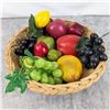 Image 1 : Vintage Imitation Fruit in Wicker Basket