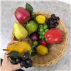 Image 2 : Vintage Imitation Fruit in Wicker Basket