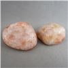 Image 3 : 2 Polished Sunstone Crystals & 2 Raw Aquamarine Crystals