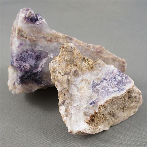 Set of 2 Raw Purple Morado Opal Crystals - Mexico