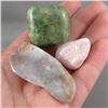 Image 1 : Lot of Green Garnet, Rhodochrosite & Agate Polished Crystals