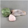 Image 3 : Lot of Green Garnet, Rhodochrosite & Agate Polished Crystals