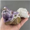 Image 1 : Raw Thunder Bay Amethyst Cluster & Raw Zeolite Crystal Cluster