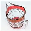 Image 2 : MCM Tiffin-Frankciscan Kings Crown Flashed Cranberry Glass Pitcher 8"