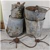 Image 1 : Lot of 4 Galvanized Pails