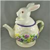 Image 2 : Vintage Bunny Rabbit & Spring Flowers Tea Pot