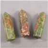 Image 2 : Set of 3 Unakite Stone Points 1.5" - Brazil