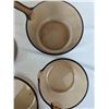 Image 5 : Set of 4 Visions Corningware Amber Glass Pots with 2 lids