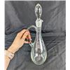 Image 3 : Vintage Hand Painted Tall Glass Decanter 16"