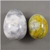 Image 1 : Lot of 2 Marble Stone Eggs