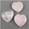 Image 2 : Set of 3 Rose Quartz Hearts