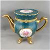 Vintage Porcelain Footed Teapot Trinket Jewelry Box