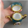 Image 4 : Vintage Porcelain Footed Teapot Trinket Jewelry Box